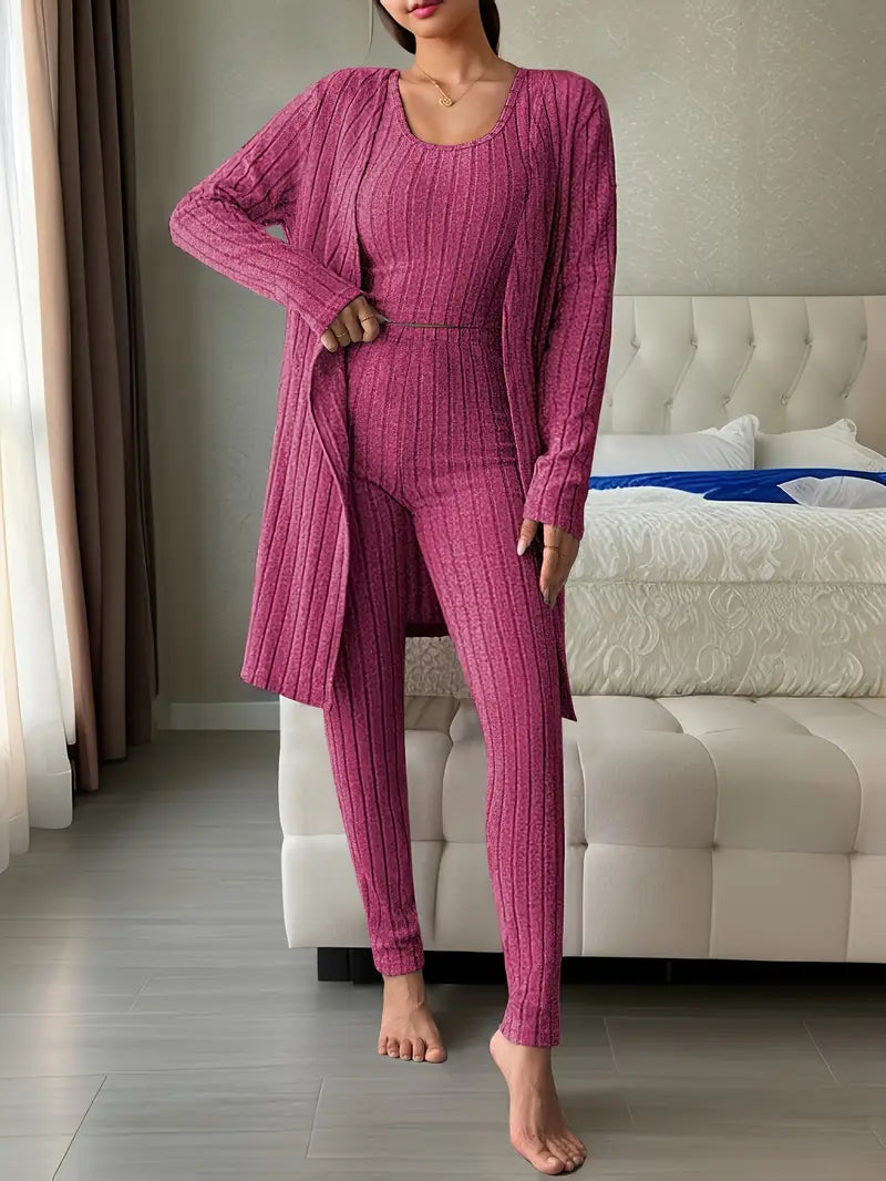 Lounge Edit 3-Piece Ribbed Set