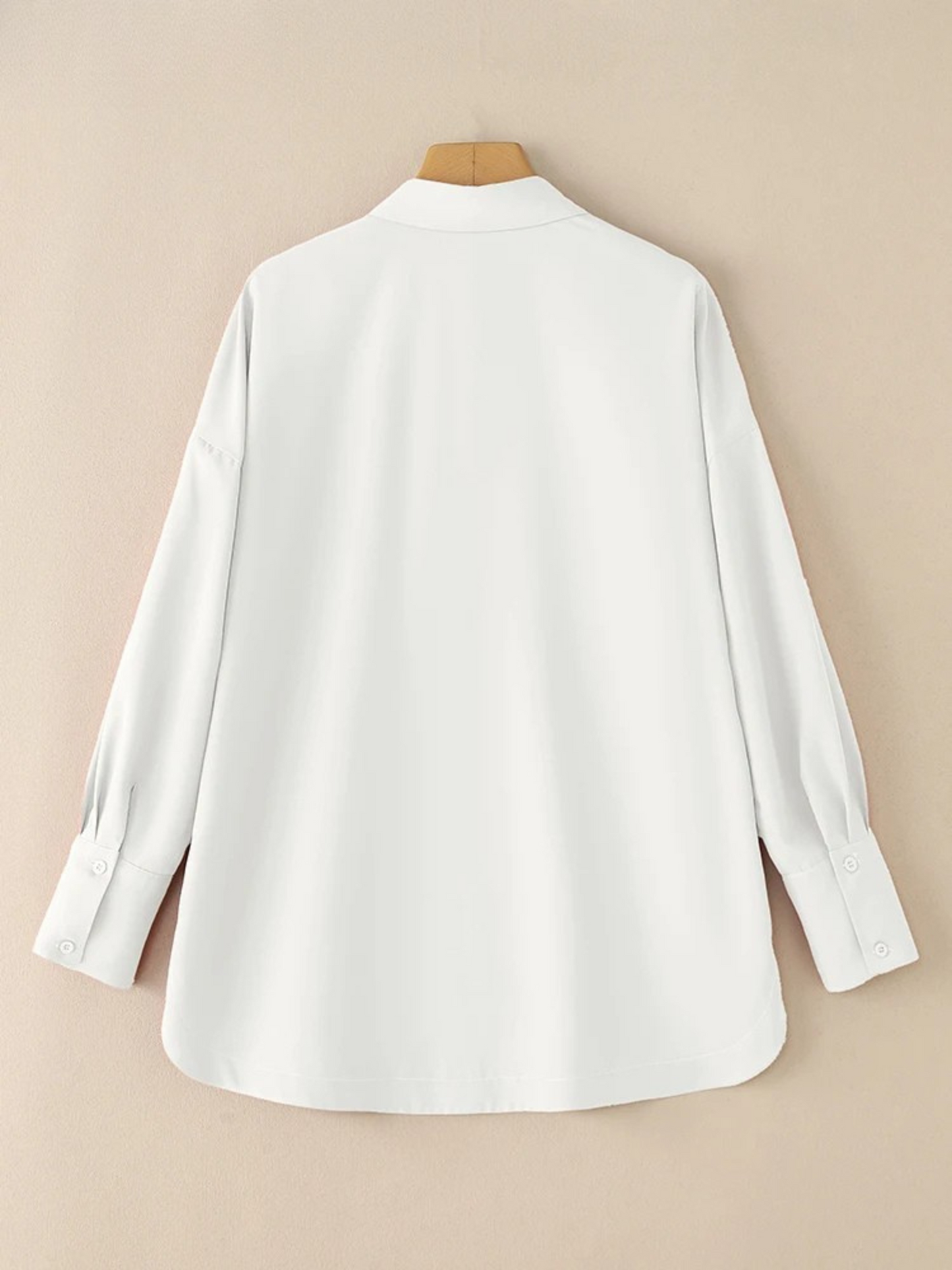 Oversized Lapel Button Shirt Dress